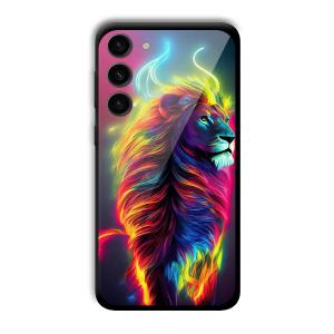 Neon Lion Customized Printed Glass Back Cover for Samsung S23+