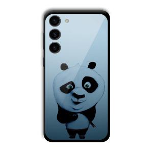 Cute Panda Customized Printed Glass Back Cover for Samsung S23+
