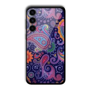 Purple Art Customized Printed Glass Back Cover for Samsung S23+