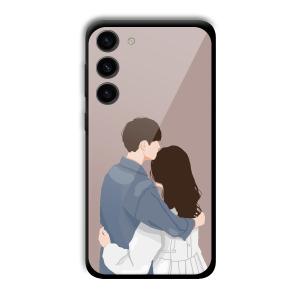Cute Couple Customized Printed Glass Back Cover for Samsung S23+