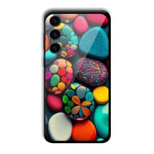 Colored Pebbles Customized Printed Glass Back Cover for Samsung S23+