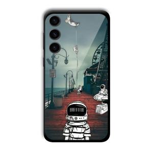 Little Astronaut Customized Printed Glass Back Cover for Samsung S23+