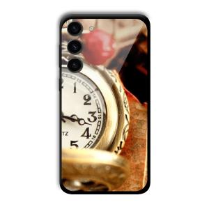 Golden Watch Customized Printed Glass Back Cover for Samsung S23+