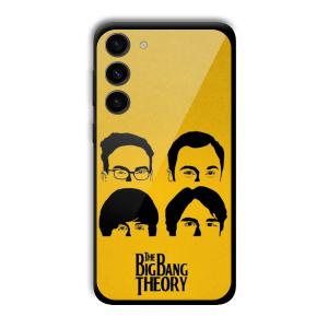 Yellow Theme Customized Printed Glass Back Cover for Samsung S23+