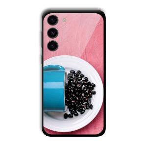 Coffee Beans Customized Printed Glass Back Cover for Samsung S23+