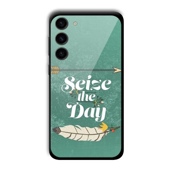 Seize the Day Customized Printed Glass Back Cover for Samsung S23+