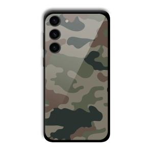 Green Camo Customized Printed Glass Back Cover for Samsung S23+
