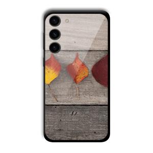 Rusty Leaves Customized Printed Glass Back Cover for Samsung S23+