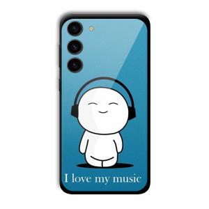 I Love my Music Customized Printed Glass Back Cover for Samsung S23+