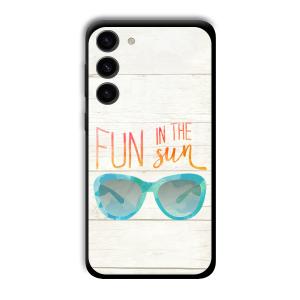 Fun in the Sun Customized Printed Glass Back Cover for Samsung S23+
