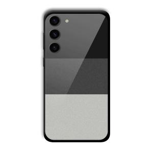 Shades of Grey Customized Printed Glass Back Cover for Samsung S23+
