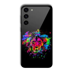 Colorful Lion Customized Printed Glass Back Cover for Samsung