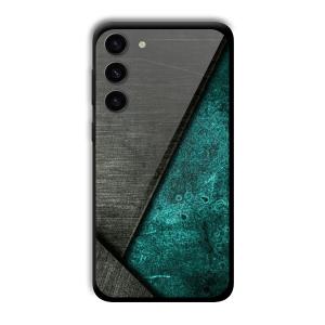 Aqua Green Customized Printed Glass Back Cover for Samsung
