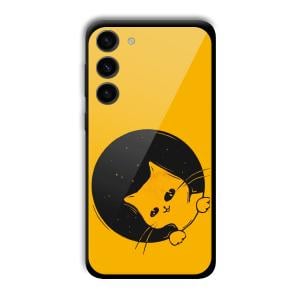 Sneaky Cat Customized Printed Glass Back Cover for Samsung