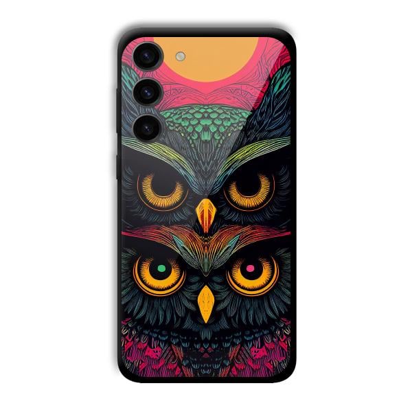 2 Owls Customized Printed Glass Back Cover for Samsung Galaxy S23