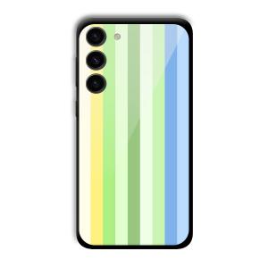 Green and Blue Customized Printed Glass Back Cover for Samsung