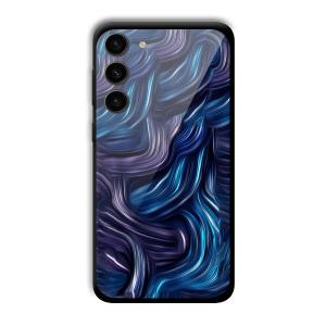 Blue Waves Customized Printed Glass Back Cover for Samsung