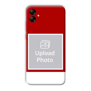 Red & White Customized Printed Back Cover for Samsung Galaxy A04e