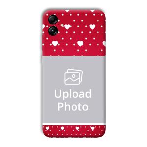 White Hearts Customized Printed Back Cover for Samsung Galaxy A04e