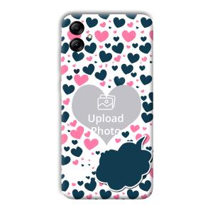 Blue & Pink Hearts Customized Printed Back Cover for Samsung Galaxy A04e