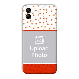 Orange Hearts Customized Printed Back Cover for Samsung Galaxy A04e