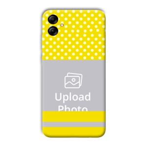 White & Yellow Customized Printed Back Cover for Samsung Galaxy A04e