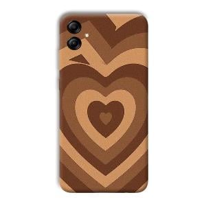 Brown Hearts Phone Customized Printed Back Cover for Samsung Galaxy A04e