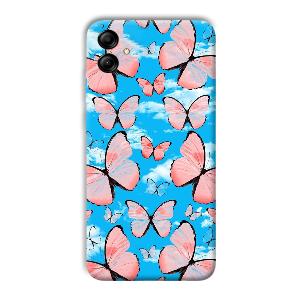 Pink Butterflies Phone Customized Printed Back Cover for Samsung Galaxy A04e