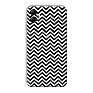 Black White Zig Zag Phone Customized Printed Back Cover for Samsung Galaxy A04e