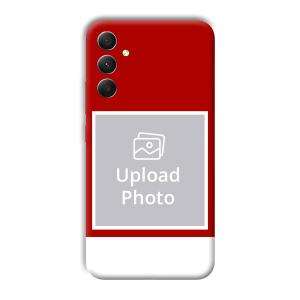 Red & White Customized Printed Back Cover for Samsung Galaxy A34 5G