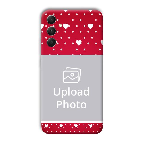 White Hearts Customized Printed Back Cover for Samsung Galaxy A34 5G