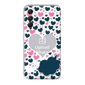 Blue & Pink Hearts Customized Printed Back Cover for Samsung Galaxy A34 5G