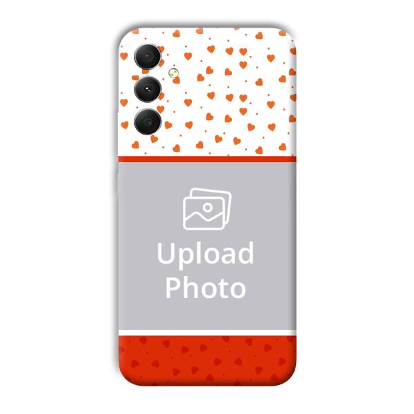 Orange Hearts Customized Printed Back Cover for Samsung Galaxy A34 5G