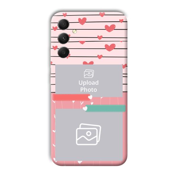 Pink Hearts Customized Printed Back Cover for Samsung Galaxy A34 5G