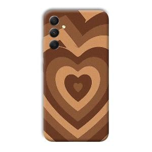 Brown Hearts Phone Customized Printed Back Cover for Samsung Galaxy A34 5G