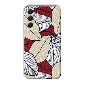Leafy Pattern Phone Customized Printed Back Cover for Samsung Galaxy A34 5G