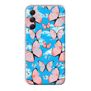 Pink Butterflies Phone Customized Printed Back Cover for Samsung Galaxy A34 5G