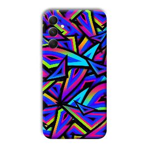 Blue Triangles Phone Customized Printed Back Cover for Samsung Galaxy A34 5G