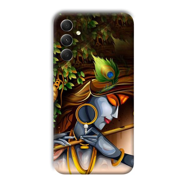 Krishna & Flute Phone Customized Printed Back Cover for Samsung Galaxy A34 5G