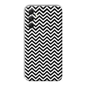 Black White Zig Zag Phone Customized Printed Back Cover for Samsung Galaxy A34 5G