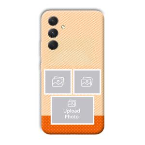 Orange Background Customized Printed Back Cover for Samsung Galaxy A54 5G