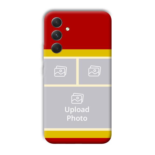Red Yellow Collage Customized Printed Back Cover for Samsung Galaxy A54 5G