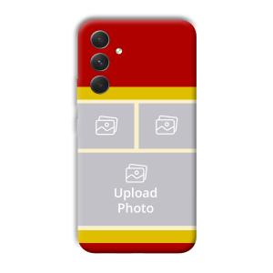 Red Yellow Collage Customized Printed Back Cover for Samsung Galaxy A54 5G