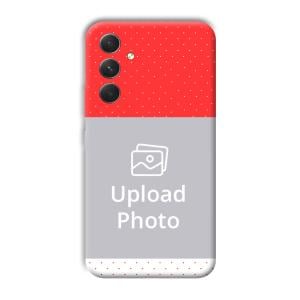 Red White Customized Printed Back Cover for Samsung Galaxy A54 5G