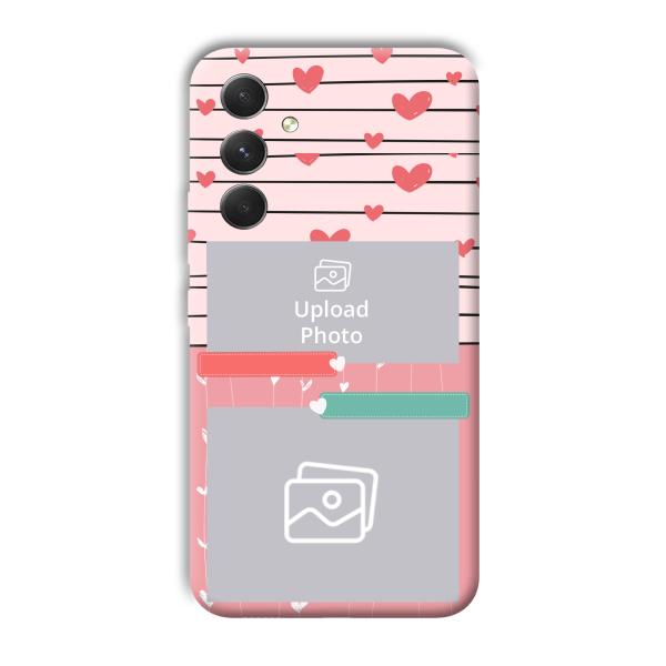 Pink Hearts Customized Printed Back Cover for Samsung Galaxy A54 5G
