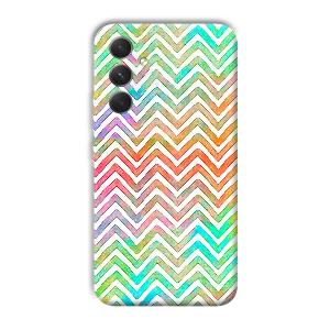 White Zig Zag Pattern Phone Customized Printed Back Cover for Samsung Galaxy A54 5G