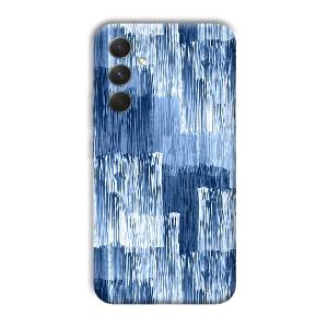 Blue White Lines Phone Customized Printed Back Cover for Samsung Galaxy A54 5G