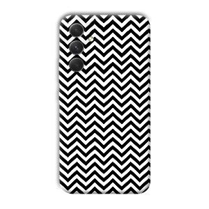 Black White Zig Zag Phone Customized Printed Back Cover for Samsung Galaxy A54 5G