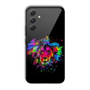 Colorful Lion Customized Printed Glass Back Cover for Samsung Galaxy A54 5G