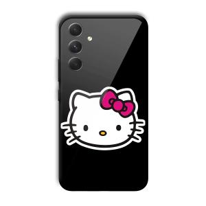 Cute Kitty Customized Printed Glass Back Cover for Samsung Galaxy A54 5G